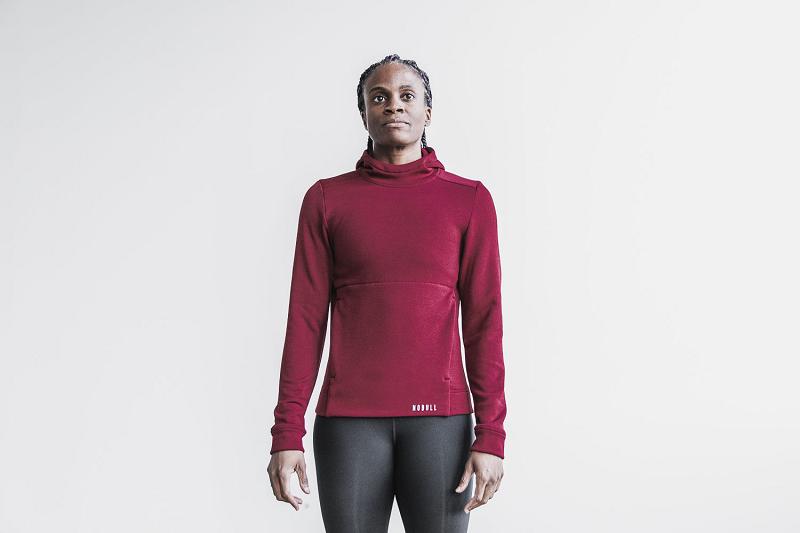 Nobull WoPerformance Pullover Women's Hoodie Red | USA K2190O